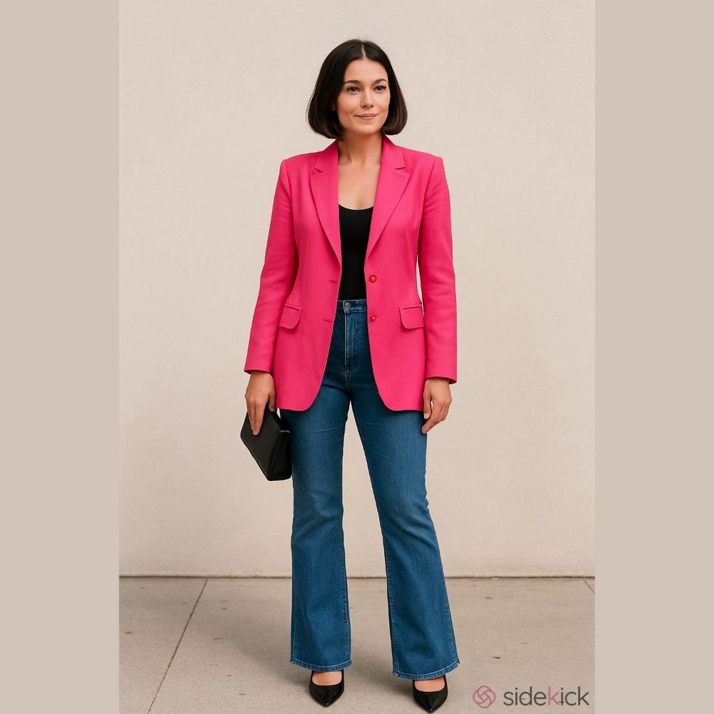 Women's Oleg Cassini NWT Vibrant Pink Blazer Jacket Size 8